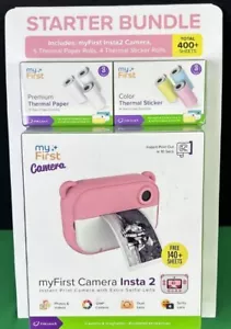 myFirst Kamera Insta 2 Bundle, 12MP Sofortbildkamera Extra Selfie Objektiv (Pink) - Bild 1 von 7