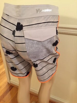 HOMBRE Hurley Pantalones Cortos Tabla Natación Informal 32 W 1 Bolsillo - Gris Fantasma MBS0003630 Foto 1 de 4