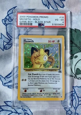 🐱💰Meowth Game Boy Black Star Promo PSA 4 2000 Wizards Of The Coast Vintage - Image 1 of 2