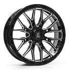 20x7 Axe Atlas Gloss Black Milled UTV Wheel 4x137/4x156 (10mm)