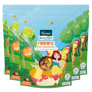 5 x Kneipp Naturkind Farbenfee Badekrümel buntes Farbsprudelbad je 100g - Bild 1 von 3