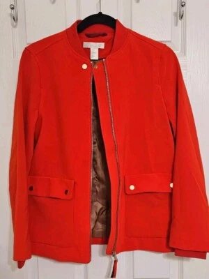 Chaqueta H&M Naranja Mujer Talla 4 🧡 Bolsillos con Cremallera  Foto 1 de 4