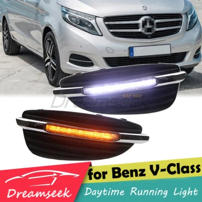 Luz antiniebla LED diurna para Mercedes-Benz Clase V 16-18 DRL con giro Foto 1 de 4