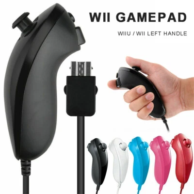 Telecomando Nunchuk Nunchuck gioco controller USB cablato per console Nintendo Wii L NUOVO - Immagine 1 di 4