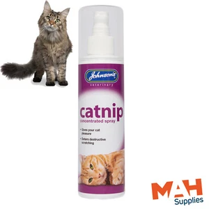 Johnson's Catnip Spray 150ml Concentrate for Cats Anti Scratch Pleasure Spray - Picture 1 of 4