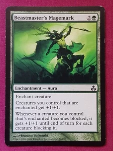 Magic The Gathering GUILDPACT BEASTMASTER'S MAGEMARK green card MTG - Picture 1 of 2