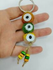 Evil Eye Key Chain Turkish Glass Bead Boho Accessories Charm Goodluck Protector