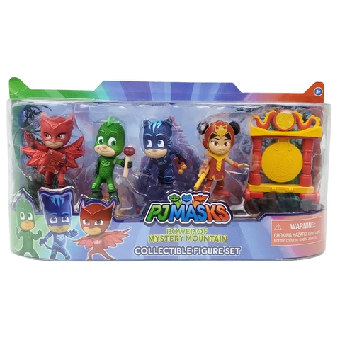 PJ Masks Power of Mystery Mountain Figure Set Gekko Owlette Catboy Anyu Gong 3+ Cover