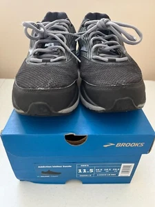 Brooks Addiction Walker Men's Walking Shoes Size 11.5 M Suede Black - Picture 1 of 10