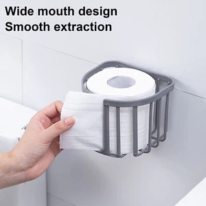 Shower Shelf Anti-fall Seamless Large Toilet Paper Rack Multi-purpose - Picture 1 of 11