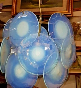 VISTOSI CHANDELIER CANGIANTE BLUE GLASSES 1970 - Foto 1 di 8