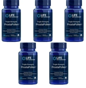 Triple Strength ProstaPollen 5X30 softgels Life Extension Graminex 378mg - Picture 1 of 2