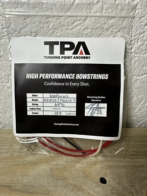 Mathews V3X 33 / Phase 4 33 Custom Bowstring (String Only) Natural/Red 452x - Image 1 of 2