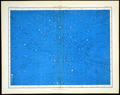 MAPS OF THE STARS #1 1856 Alex Johnston ANTIQUE CHART  • 171.89$