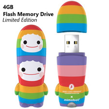 NEW Mimobot Buddy Chub 4GB USB MEMORY FLASH DRIVE Rainbow Unicorn PC & Mac Stick