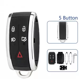 5 Button Car Key Fob Case For Jaguar XF XK XKR XJ 2007 2008 2009 2010 2011 2012 - Picture 1 of 9