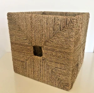 Ikea KNIPSA Aufbewahrungskorb handgewebt Seegras 12 1⁄2x13x12 1⁄2"" 201,105,40 - Neu mit Etikett - Bild 1 von 5
