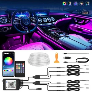 MICTUNING Interior Car LED Strip Lights, RGB 6-in-1 Neon Ambient Lighting Kit - Bild 1 von 24
