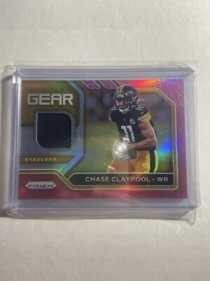 2020 Prizm Football Chase Claypool Rookie Gear Pink  - Image 1 of 2