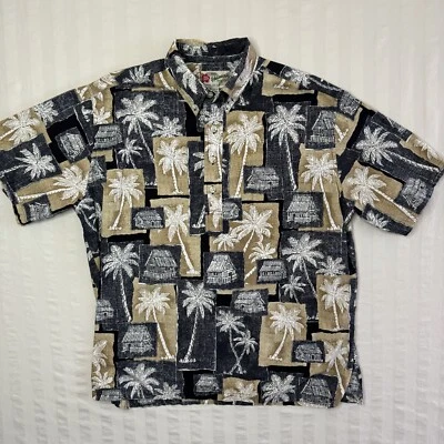 Hilo Hattie Shirt Mens Large Hawaiian Tropical Beach Short Sleeve Cotton Popover - Image 1 of 4