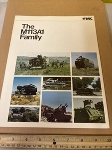 Vintage FMC M113A1 Family Military Vehicle Brochure M667 M548 M727 M730 M741 - Picture 1 of 5