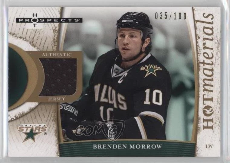 2007-08 Fleer Hot Prospects Hot Materials Red Hot /100 Brenden Morrow #HM-BR - Image 1 of 2