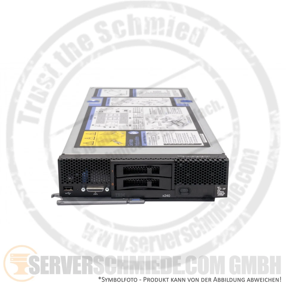 IBM Flex System x240 2x E5-2690V2 64GB 8x 8GB RAM 1,2TB HDD Compute Node 10GbE - Bild 1 von 4