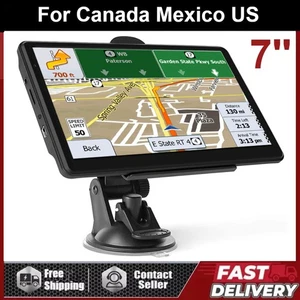 7" Carplay GPS Navigation for Car Truck Touch Screen Maps w/ Spoken Direction - Picture 1 of 23