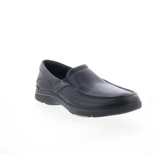 Rockport Eberdon K71228 Mens Black Leather Loafers & Slip Ons Casual Shoes - Picture 1 of 8