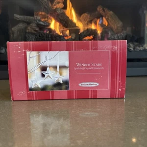 vintage smith and hawken ornament Winter Stars Sparkling Crystal Set Of 3 Rare - Picture 1 of 6