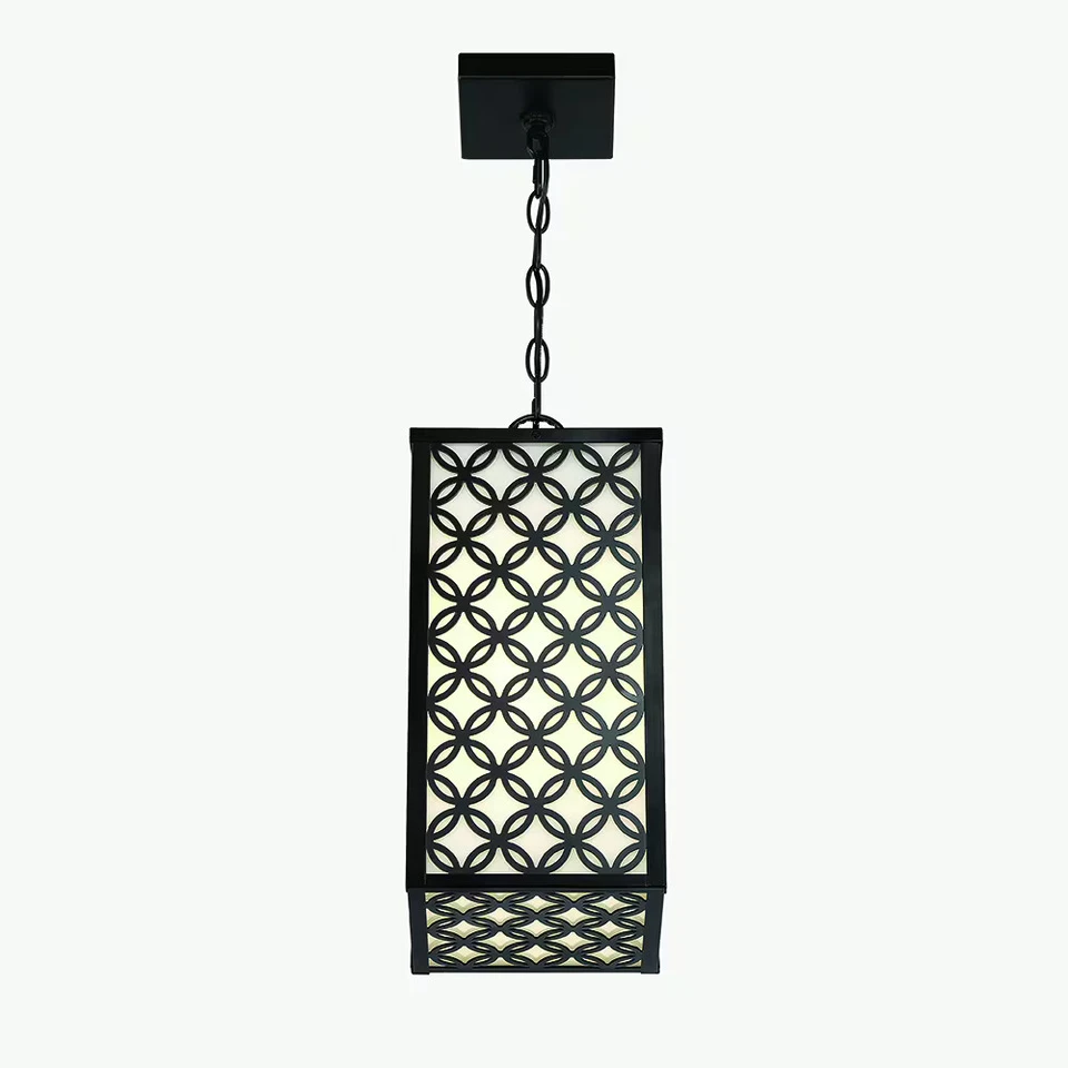 Black LED Outdoor Pendant from the Clover Collection Foto 1 de 1