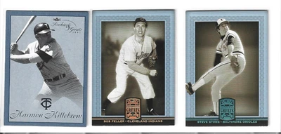 3 2003-05 Serial Numbered cards NM/M 2003 Killebrew 189/250 2005 Feller 20/100+ - Image 1 of 2