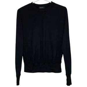 AG Adriano Goldschmied Sweatshirt Womens S Black Crewneck Boxy Sweater Cozy NEW - Picture 1 of 8