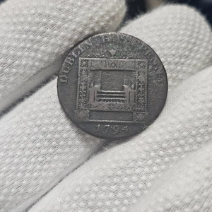 1794 Half Penny Dublin Conder Token Colonial Coin  Grate May Ireland Flourish - Picture 1 of 7