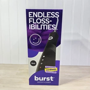 Flosser Acqua Ricaricabile Senza Fili Burst Oral Care Nero Nuovo Sigillato - Foto 1 di 6