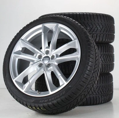 Audi A8 S8 D4 Winterräder Pirelli 21 Zoll Felgen silber Alufelgen 4G8601025AQ - Bild 1 von 4