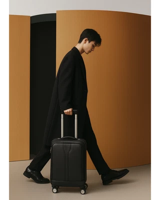 Handmade Luxury Business Carry On Briefcase with Wheels 14.5x18.5 - Image 1 of 4