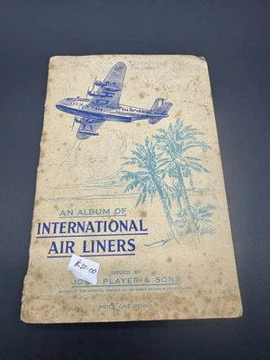 John Player Cigarette Cards Book International Air liners Complete 1936 - Image 1 of 4