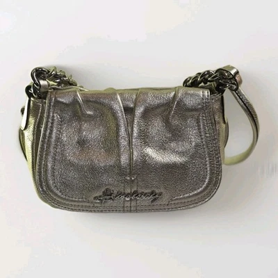 Bolso Bandolera B Makowsky Metálico Dorado Cuero Cadena Pequeña Foto 1 de 4