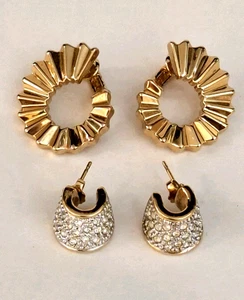 2 Paar schöne PIERRE LANG Ohrstecker Ohrringe Modeschmuck goldfarben rhodiniert - Bild 1 von 3