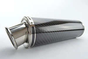 Kawasaki GPZ500 SP Engineering Carbon Fibre Round Big Bore XLS Auspuffanlagen - Bild 1 von 3