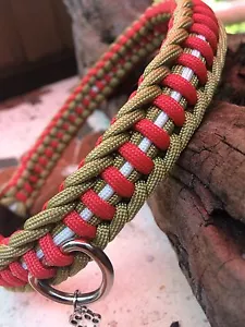 Jagged Ladder Knot Army grade Paracord Dog Collar, San Francisco 49ers, Go Team! - Picture 1 of 6