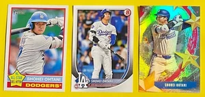 SHOHEI OHTANI, Los Angeles Dodgers 3-Card Lot, MVP, Future HOF, 50/50 Club! - Picture 1 of 2