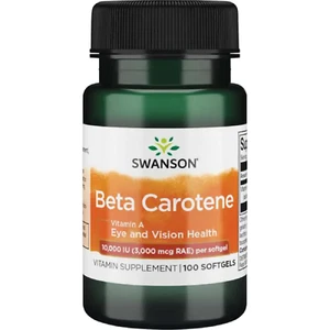 Beta-Carotene Capsules 10,000IU 100 Softgels Swanson - Picture 1 of 3