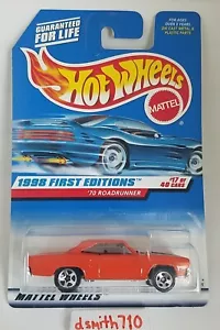 HOT WHEELS 1998 Prima Edizione #661 '70 Roadrunner, Arancione con 5sp - Foto 1 di 4