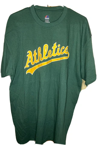 Oakland Athletics A's Majestic Crew Graphic T-Shirt MLB 100% Cotton Men’s XL Cover