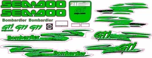 SEADOO GTI 1997 Graphics / Decal / Sticker Kit CUSTOM GREEN - Picture 1 of 1