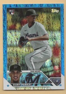 ⚾ Eury Perez RC 2023 Topps Update US139 Blue Ice Foil Parallel 494/999⚾