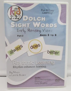 Kid 2020 Dolch Sight Words Early Reader Video Part 2 Age 3-8 DVD - Picture 1 of 2
