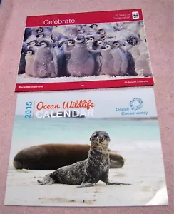 2 Wildlife Calendars: 2011 Celebrate World Wildlife Fund & 2015 Ocean Wildlife - Picture 1 of 12